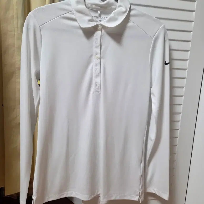 [BUNJANG] Nike Golf Women's Long Sleeve Polo Shirt White S / 나이키 골프 여성 긴팔 카라티 화이트 S