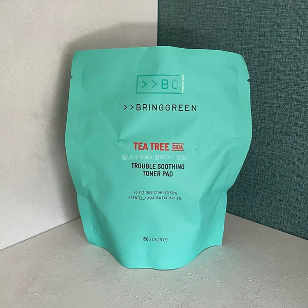 [BUNJANG] Bring Green Tea Tree Cica Trouble Soothing Toner Pad Refill 90 Count (150g) - Sealed / 미개봉| 브링그린 티트리 시카 트러블 수딩 토너 패드 리필 90매(150g)
