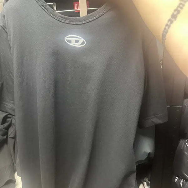 [BUNJANG] Diesel Logo Short Sleeve T-Shirt Black / 디젤 로고 반팔 티셔츠 블랙