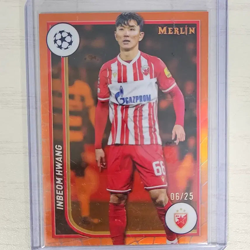 [BUNJANG] 2023-24 Topps Merlin UCC Zvezda Hwang In-beom Orange 25-Limit Card / 23-24 탑스 멀린 UCC 즈베즈다 황인범 오렌지 25한정 카드