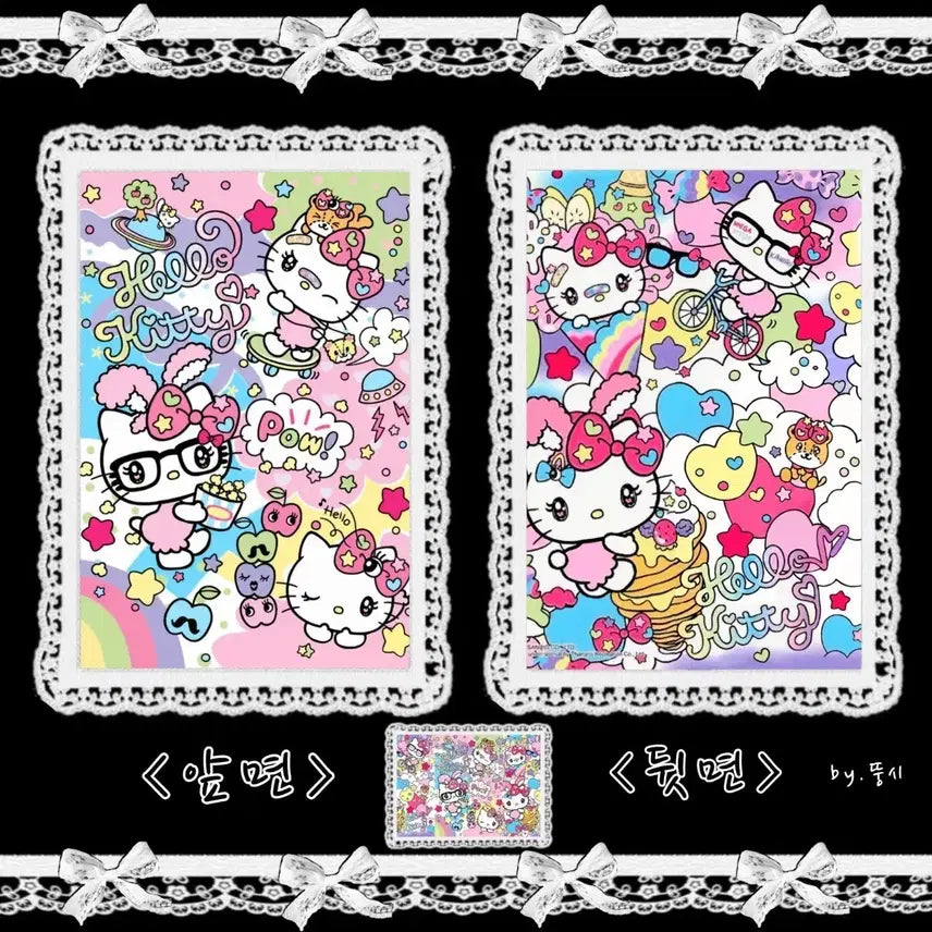 [BUNJANG] Sanrio Kitty Character Wrapping Paper Design (A4 JPEG) / 포용)) 캐릭터랩핑지 산리오 '키티' (수제봉투) 도안 판매 A4