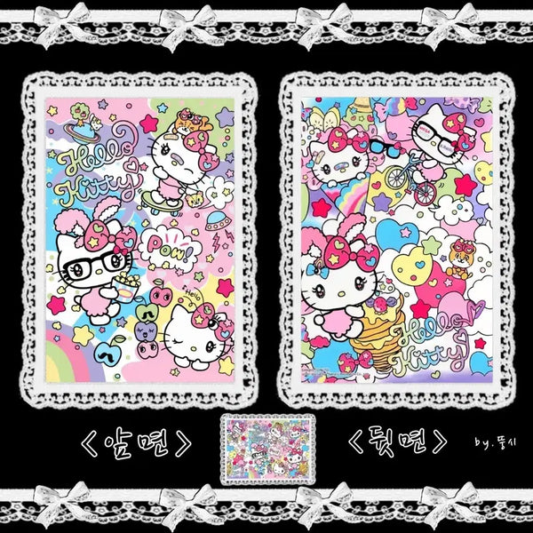 [BUNJANG] Sanrio Kitty Character Wrapping Paper Design (A4 JPEG) / 포용)) 캐릭터랩핑지 산리오 '키티' (수제봉투) 도안 판매 A4