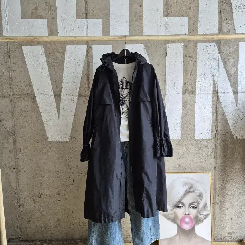 [BUNJANG] Trench Hood Long Jacket / 핏보장 트렌치 후드 롱자켓