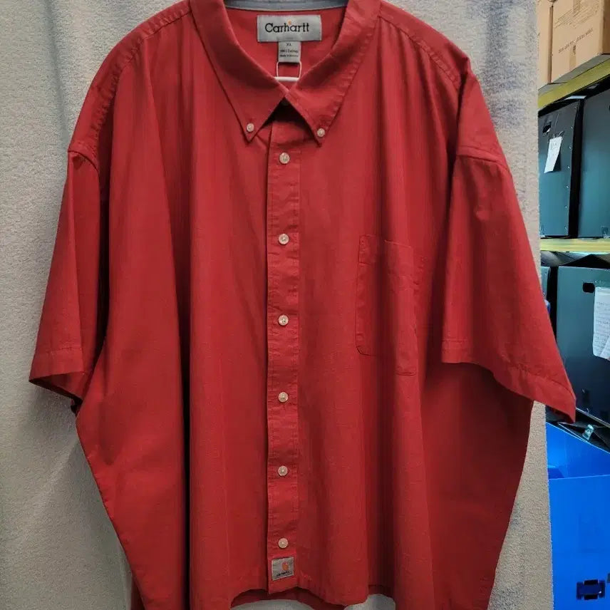 [BUNJANG] Carhartt Cotton Collar Short Sleeve Shirt XL / 칼 하트 코튼 카라 반팔 남방 셔츠 남성 XL