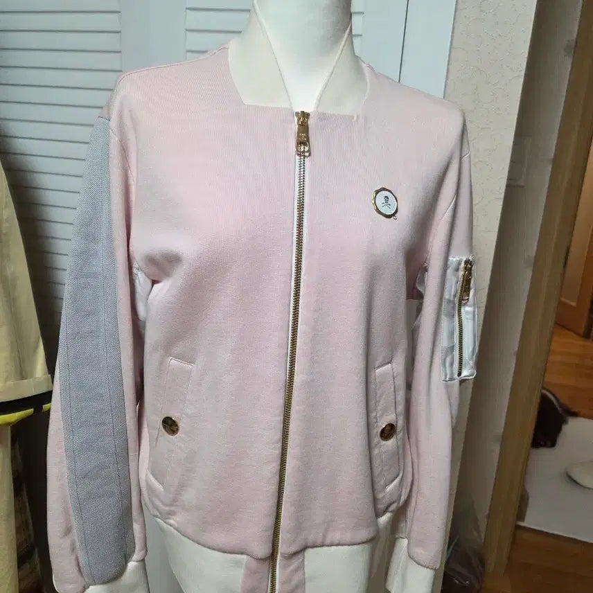 [BUNJANG] Mark &ロナ Women's MA-1 Zip-Up Jumper Pink M / 마크앤로나 여성 MA-1 집업 점퍼 핑크 M 정품 골프웨어