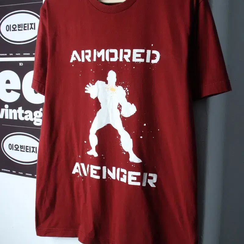 [BUNJANG] Uniqlo Marvel Collaboration Short Sleeve T-Shirt Brown Limited Edition (L-XL) / (L-XL) 유니클로 반팔 티셔츠 마블 협업 브라운 한정판-H36797