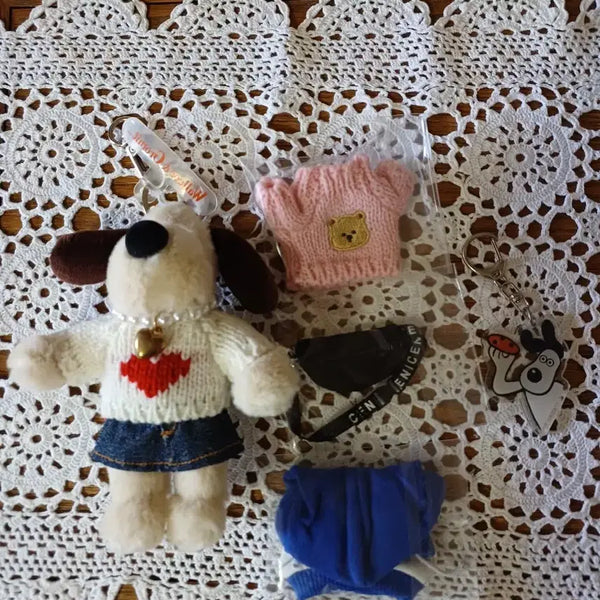 [BUNJANG] Gromit 13cm Plush Keychain with Bonus Keychain / 그로밋13센치 키링