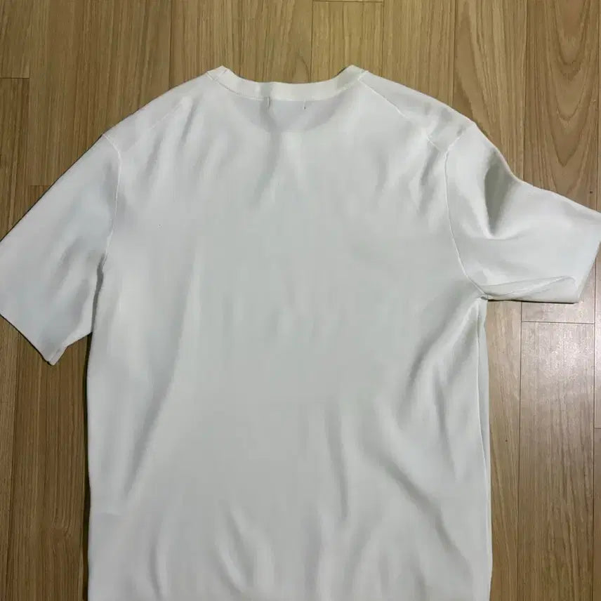 [BUNJANG] SPAO Men's White Knit Short-Sleeve T-Shirt XL / 스파오 반팔 니트 흰색(XL)