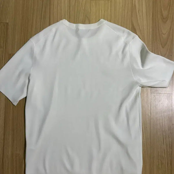 [BUNJANG] SPAO Men's White Knit Short-Sleeve T-Shirt XL / 스파오 반팔 니트 흰색(XL)