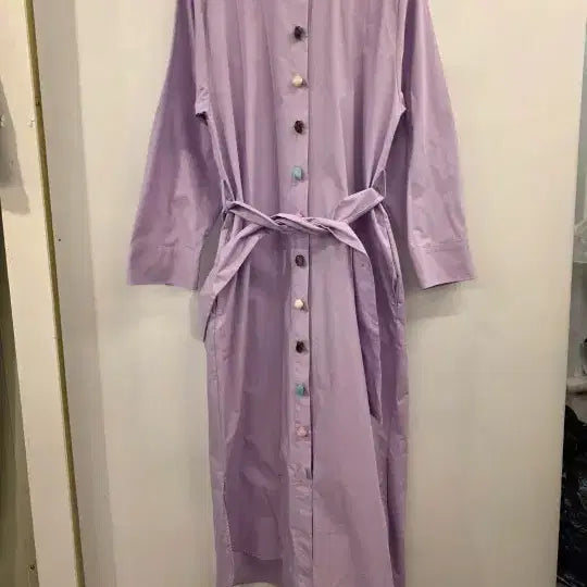 [BUNJANG] MSGM Lavender Shirt Dress Size 38 / MSGM 셔츠 원피스 라벤더 38