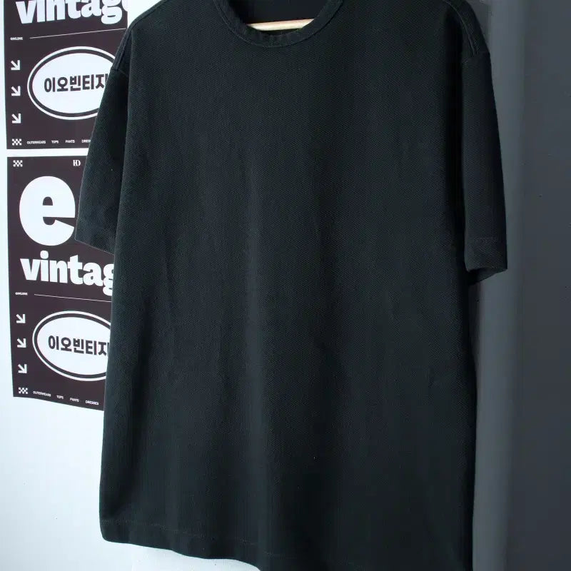 [BUNJANG] Jill Stuart Basic Heavy T-Shirt / (M-L) 질스튜어트 반팔 티셔츠 그린 무지 헤비 에이징-H36807