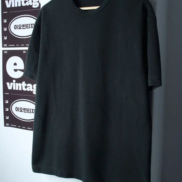 [BUNJANG] Jill Stuart Basic Heavy T-Shirt / (M-L) 질스튜어트 반팔 티셔츠 그린 무지 헤비 에이징-H36807