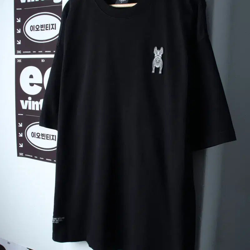 [BUNJANG] LifeWork Bulldog Short Sleeve T-Shirt (XL-3XL) Black / (XL-3XL) 라이프워크 반팔 티셔츠 빅사이즈 불독 블랙-H36811