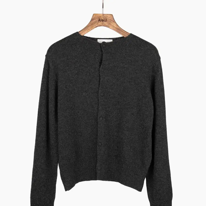 [BUNJANG] Aieul Seal Knit Cardigan Charcoal Size 50 / Aieul 아이엘 seal knit cardigan charcoal 50