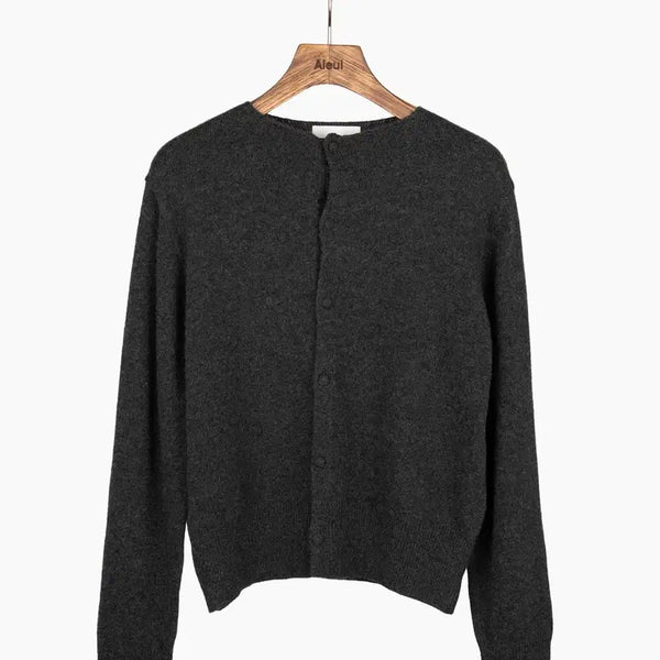 [BUNJANG] Aieul Seal Knit Cardigan Charcoal Size 50 / Aieul 아이엘 seal knit cardigan charcoal 50