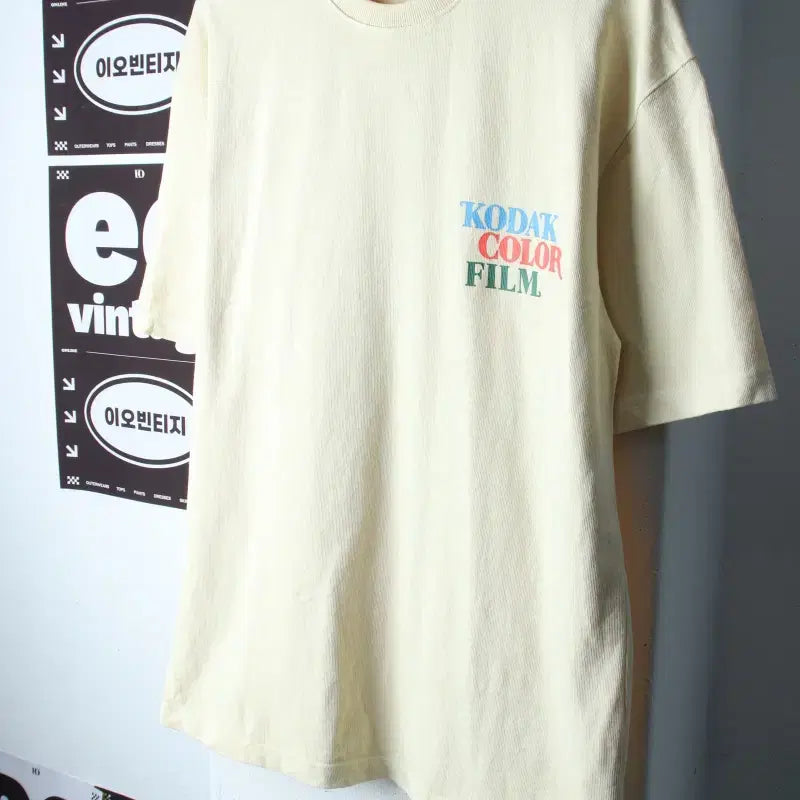 [BUNJANG] Kodak Oversized Washed Yellow Old School T-Shirt (L-2XL) / (L-2XL) 코닥 반팔 티셔츠 오버사이즈 워싱 노랑 올드스쿨-H36817