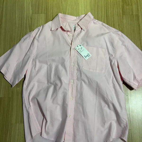 [BUNJANG] SPAO Oxford Pink Oversized Short-Sleeve Shirt XL / 스파오 옥스포드 셔츠 핑크(XL)