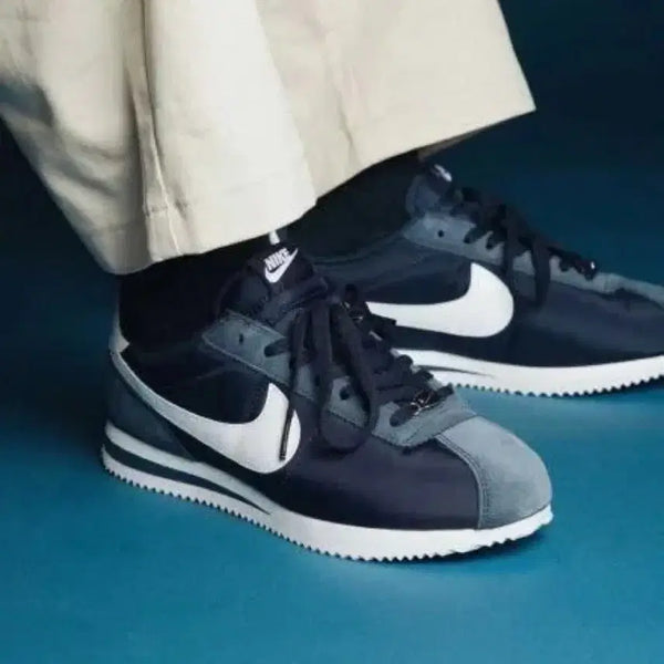 [BUNJANG] Nike Cortez Navy Nylon Sneakers / 나이키 코르테즈 네이비 나일론 285