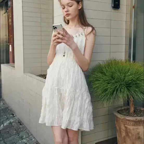 [BUNJANG] O.L. (Oel) Lace Slip Mini Dress / 오엘 오앨 레이스 슬립 원피스 LACE SLIP MINI DRESS