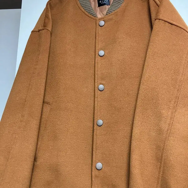 [BUNJANG] Bong Tae-gyu Brand Gift Original Camel Varsity Jacket L / 봉태규 브랜드 기프트오리지널 카멜 바시티 자켓 L