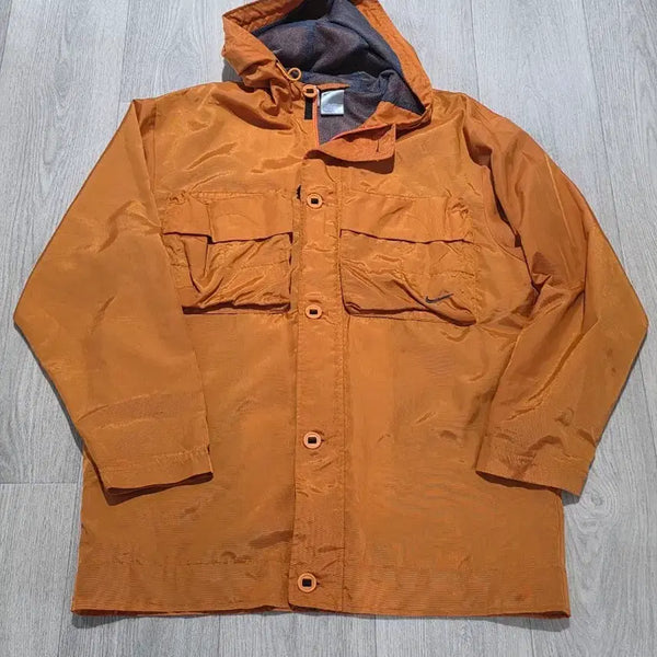 [BUNJANG] Nike Hooded Windbreaker Jacket Orange / 나이키 바람막이 오렌지색 후드 점퍼