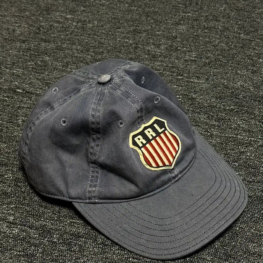 [BUNJANG] RRL Shield Logo Cap Blue / [os] 더블알엘 (RRL) 방패 로고 캡 블루