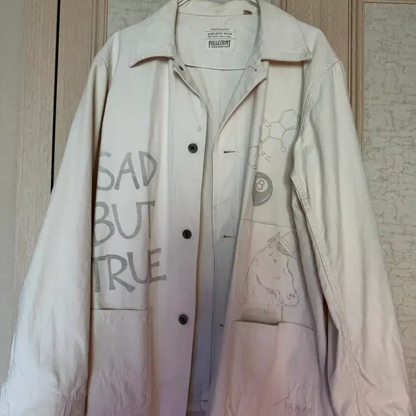 [BUNJANG] Fullcount Ecru Work Jacket XL / 풀카운트 에크루 워크재킷 XL