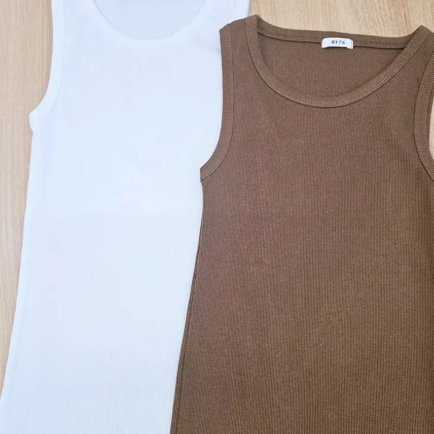 [BUNJANG] Ribbed Tank Top 2-Pack Set / 새제품 골지나시 1+1