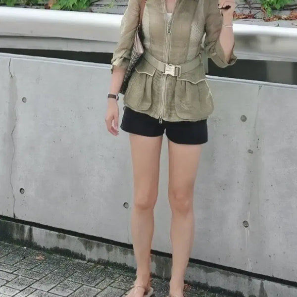 [BUNJANG] Fendi Mesh Belted Jacket / 펜디매쉬벨티드자켓