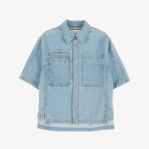 [BUNJANG] Wooyoungmi Blue Oversized Denim Shirt / 우영미. 블루 오버사이즈 데님 셔츠 46