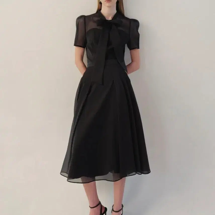[BUNJANG] Vibride&You Organza Skirt Black Size 44 / 바이브라이드앤유 오간자 스커트 44사이즈
