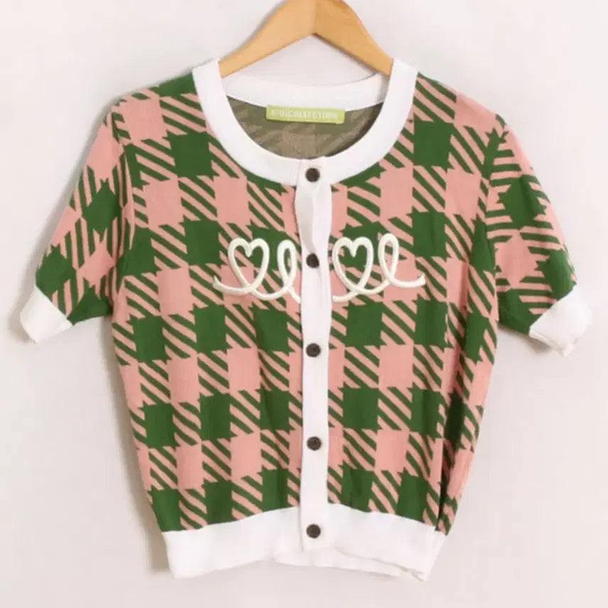 [BUNJANG] OIOI Knit Crop Short Sleeve T-Shirt M (55-66) / (정품)OIOI 니트 크롭 반팔티 55~66
