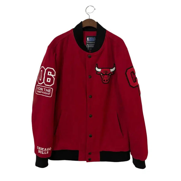 [BUNJANG] NBA Chicago Bulls Stadium Jacket Red L / NBA 시카고 불스 스타디움 자켓 레드 L 정품