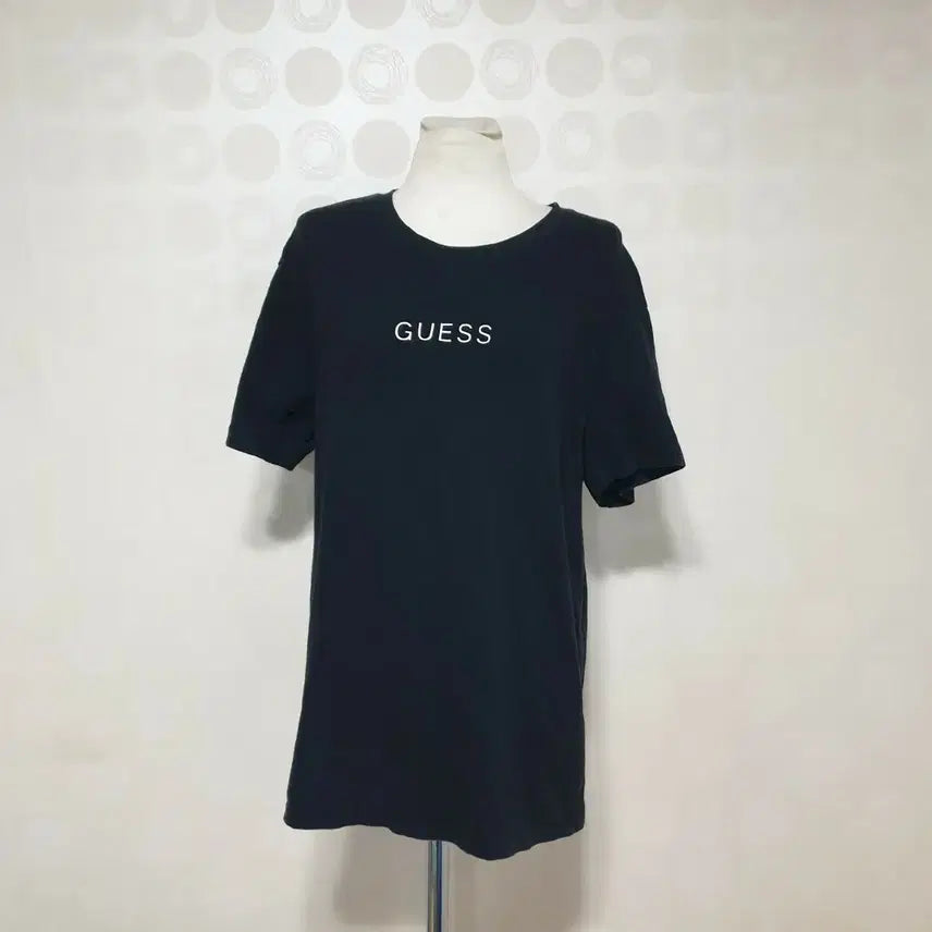 [BUNJANG] GUESS Black Cotton Spandex Short-Sleeve T-Shirt / GUESS 반팔티셔츠100 블랙반팔티100 게스반팔티100