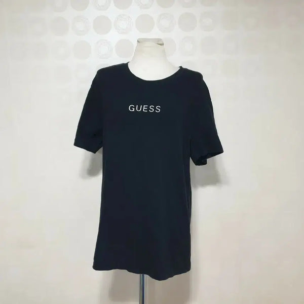 [BUNJANG] GUESS Black Cotton Spandex Short-Sleeve T-Shirt / GUESS 반팔티셔츠100 블랙반팔티100 게스반팔티100