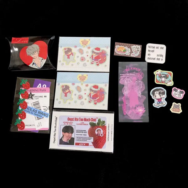 [BUNJANG] ENHYPEN Ni-ki Nicholaus Sticker Bundle Set / 앤팀 니콜라스 회원증 핀버튼 뱃지 의주 스티커 ndyj님 nu님 yug님 육님 조각스티커