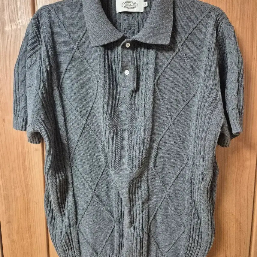 [BUNJANG] Ampist Seaman Knit Polo Grey M / 암피스트 시맨 니트 폴로 그레이 M