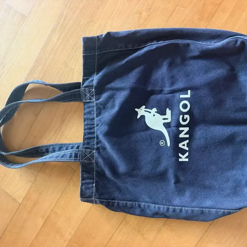 [BUNJANG] Kangol Canvas Tote Bag Navy / 캉골 캔버스 에코백