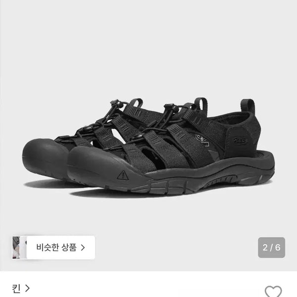 [BUNJANG] Keen Newport H2 Sandals Triple Black / 킨 뉴포트 H2 샌들 트리플블랙 235