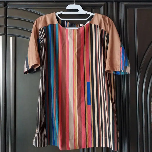 [BUNJANG] Zara Striped Short-Sleeve Blouse / 스트라이프 패턴 자라 블라우스