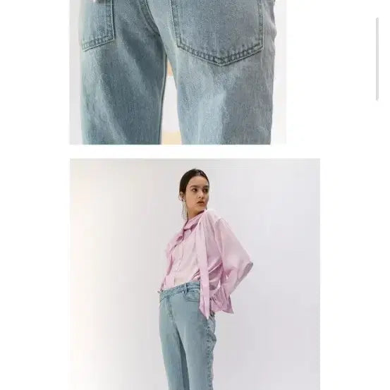 [BUNJANG] Moon Tan Belted Straight-Leg Jeans / 문탠 청바지 BELTED STRAIGHT-LEG JEANS