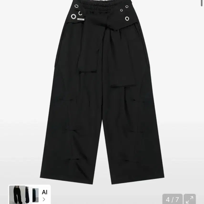 [BUNJANG] AS YOU ARE Tie Belt Sweatpants Black M Size / 새상품) 애즈유아 타이 벨트 스웻팬츠 블랙 M사이즈
