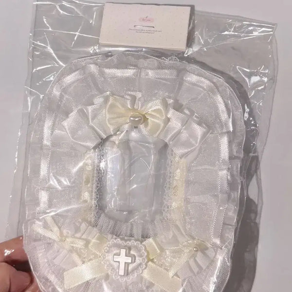 [BUNJANG] White Lace Handmade Photocard Holder / 화이트 레이스 탑꾸 탑로더 꾸미기 핸드메이드 포카홀더