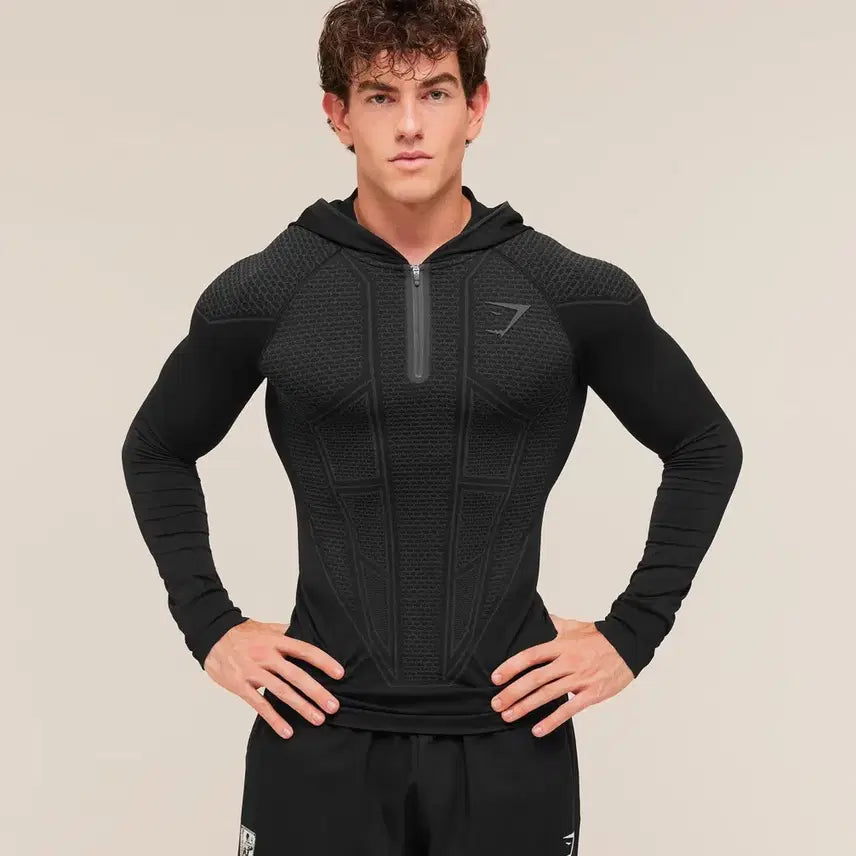 [BUNJANG] Gymshark Onyx V1 Hoodie Grey/Black XL / [ XL ] 짐샤크  V1 후드 그레이/블랙