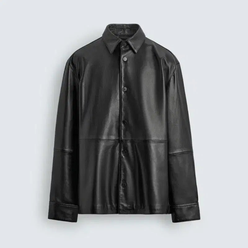 [BUNJANG] Zara Lambskin Oversized Shirt / 자라 램스킨 오버사이즈 셔츠 S