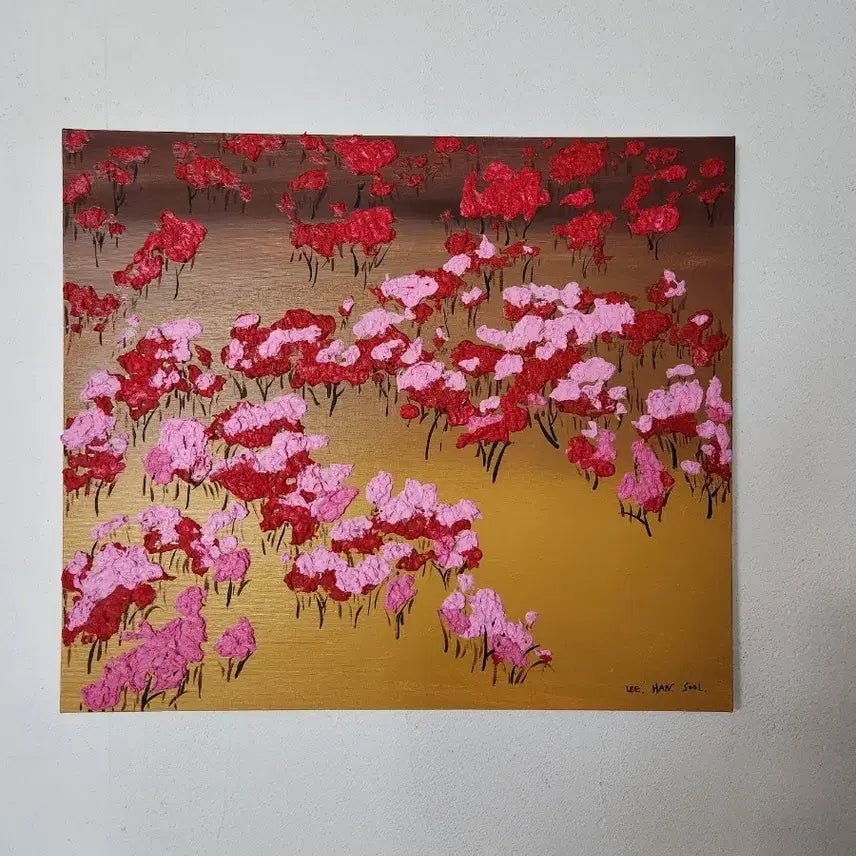 [BUNJANG] Lee Han-sol 'When Azaleas Bloom' Oil & Mixed Media on Canvas (10-Size) / [미사용/10호] 이한솔  '진달래꽃 필 때'  캔버스에 유채/혼합재료
