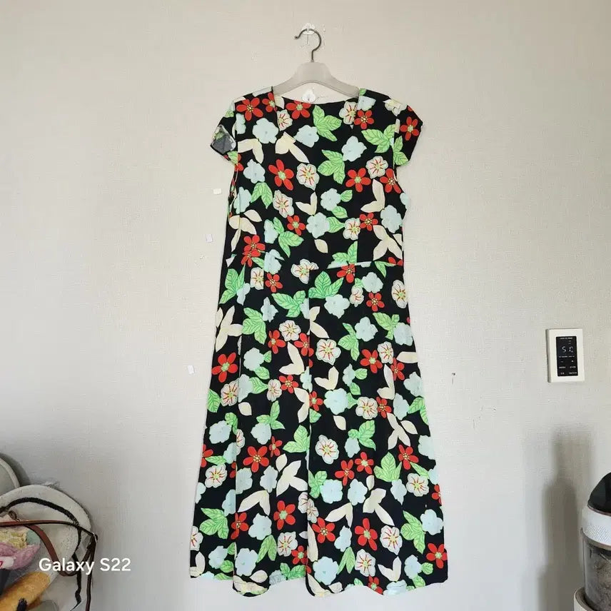 [BUNJANG] Rayon Blend Pattern Short-Sleeve Dress / 인견.패턴 반팔 원피스