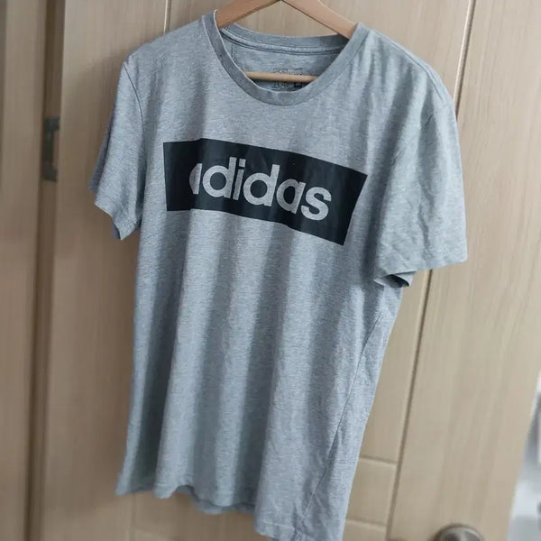 [BUNJANG] Adidas Logo Short Sleeve T-Shirt Gray / 아디다스 로고 반팔 티셔츠 그레이