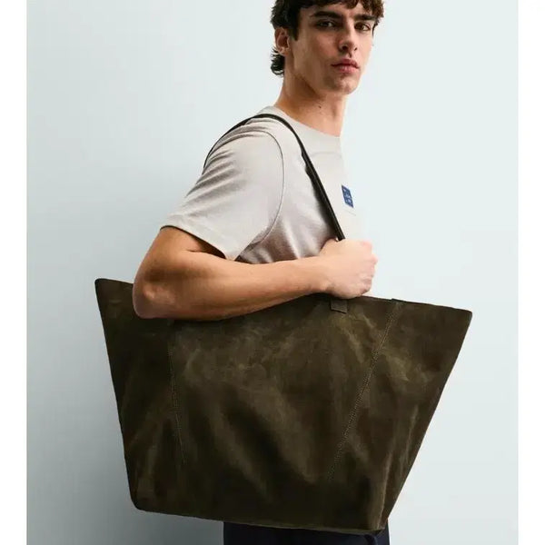[BUNJANG] ZARA Cowhide Suede Tote Bag / 자라 카우레더 스웨이드 토트백