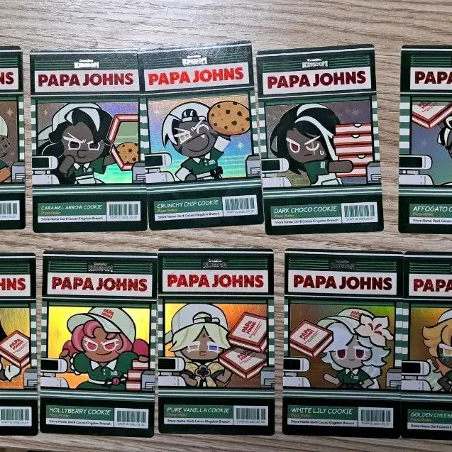 [BUNJANG] Papa John's Cookie Run Kingdom Photocard Set AB / 파파존스 쿠키런킹덤 포토 카드 AB세트
